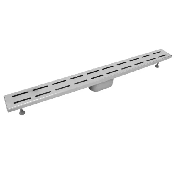 Lineaarne põrandadrenaaž dušile, valge metall, 88 x 8,8 x 8,5 cm – 2