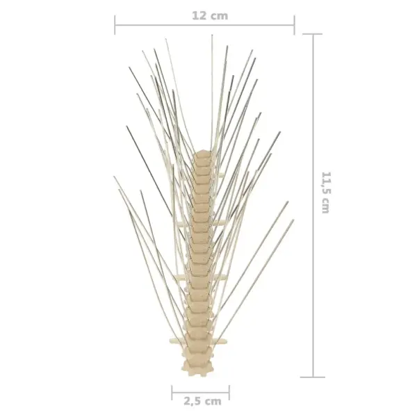 Linnupiikide komplekt 4 reaga, 20 tk, 10 m, plast ja roostevaba teras – 7