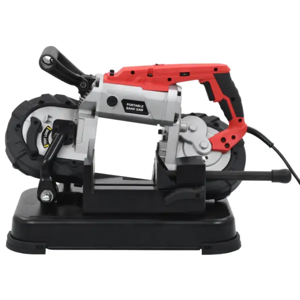 Kaasaskantav lintsaag metallalusel ja kohvriga, 1100 W, must ja punane – 5