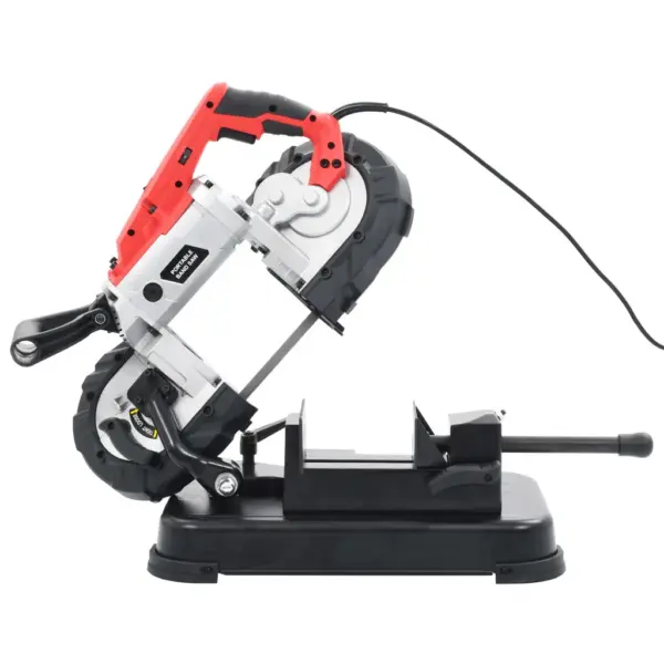 Kaasaskantav lintsaag metallalusel ja kohvriga, 1100 W, must ja punane – 6