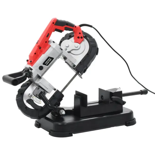 Kaasaskantav lintsaag metallalusel ja kohvriga, 1100 W, must ja punane – 7