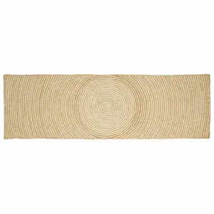 Džuutvaip looduslikku tooni ja valge, modernne 80 x 250 cm