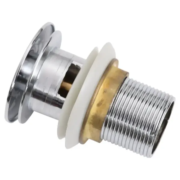 Lükatav valamu äravooluklapp ülevooluavaga, kroom, 6,4 x 6,4 x 9,1 cm – 6