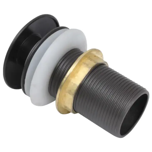 Lükatav valamupõhjaklapp ülevooluta, hall, tsingist ja messingist, 1¼” ühendus, 6,4 x 6,4 x 9,1 cm – 4