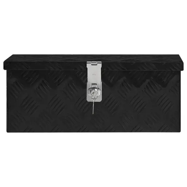 Lukustatav alumiiniumist hoiukast tööriistadele, must, 50 x 15 x 20,5 cm – 3
