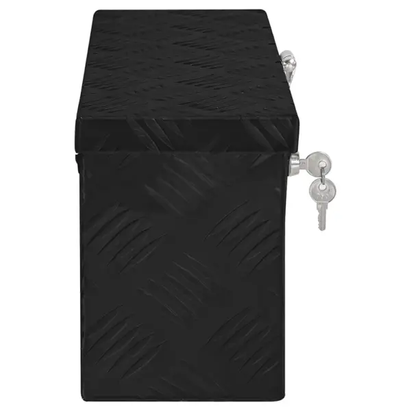 Lukustatav alumiiniumist hoiukast tööriistadele, must, 50 x 15 x 20,5 cm – 5