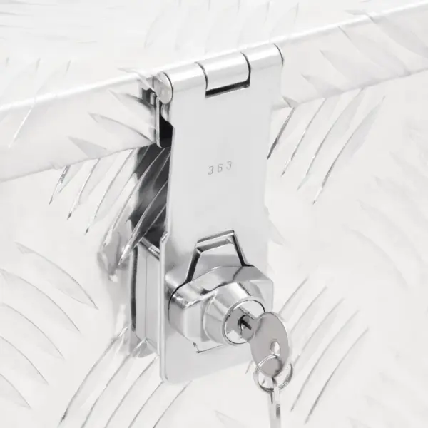 Lukustatav alumiiniumist hoiukast, hõbedane, 50 x 15 x 20,5 cm – 6