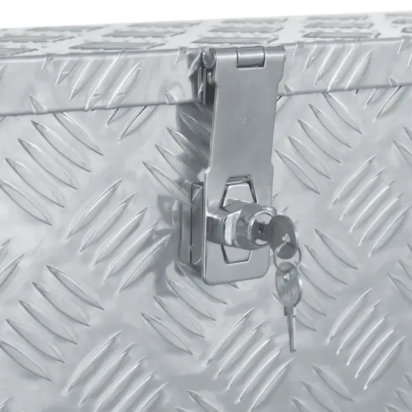 Alumiiniumist lukustatav tööriistakast kahe käepidemega, hõbedane, 80,5 x 22 x 22 cm – 7