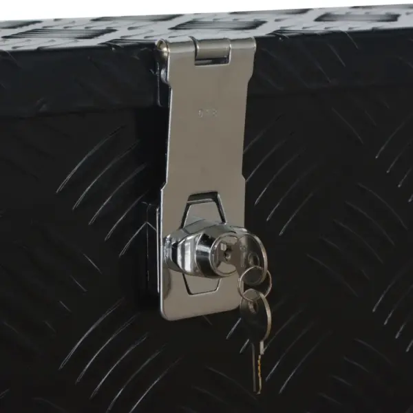 Lukustatav alumiiniumist tööriistakast haagisele, must, 485 x 140 x 200 mm – 6