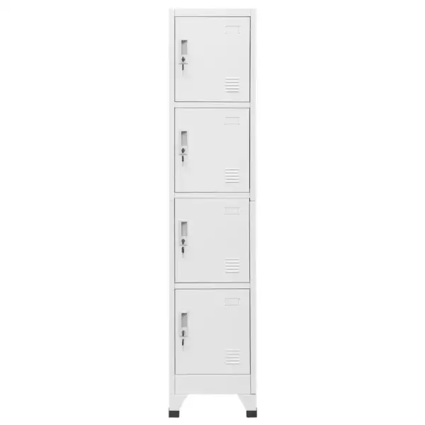 Lukustatav metallhoiukapp 4 sektsiooniga, hall teras, 38 x 45 x 180 cm – 3