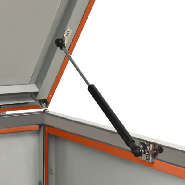 Lukustatav kahe prügikasti kuur oranž, tsingitud teras, roostevaba raam, 138 x 77,5 x 112,5 cm – 8