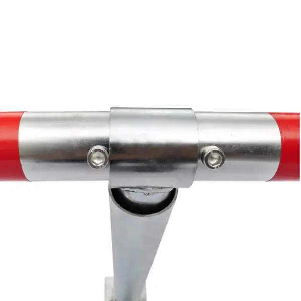 Lukustatav klapitav parkimistõke helkurribadega, kroomitud terasest, 95 cm – 4