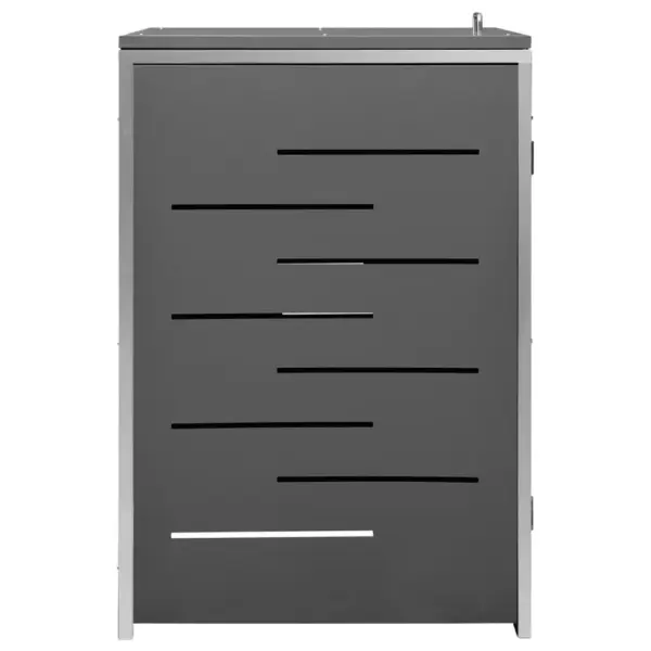 Lukustatav prügikastikuur 1 ratastega prügikastile, antratsiithall tsingitud teras, 69 x 77,5 x 112,5 cm – 6