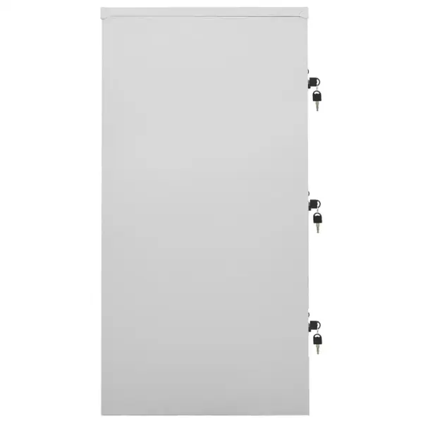 Lukustatavad terasest hoiukapid, 5 tk, 9 uksega, helehall ja sinine, 90 x 45 x 92,5 cm – 4