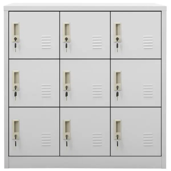 Lukustatavad terashoiukapid 5 tk, 9 uksega, helehall, 90 x 45 x 92,5 cm – 3