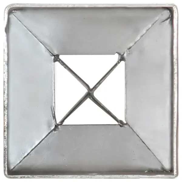 Tsingitud terasest maavaiad aedadele, 12 tk, hõbedane, 7 x 7 x 90 cm – 5