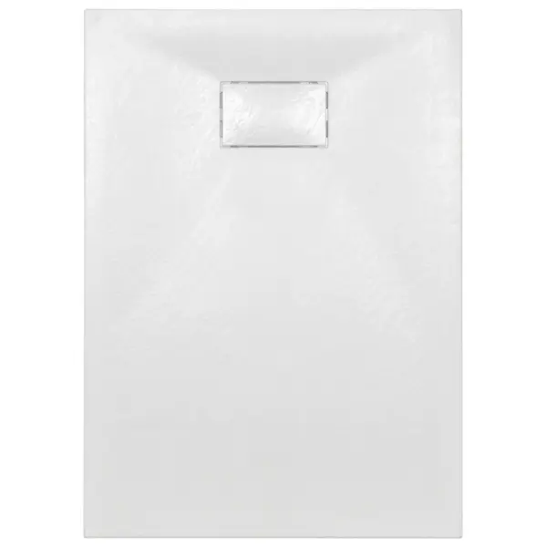 Libisemiskindla pinnaga madal SMC dušialus, valge, 100 x 70 cm – 4