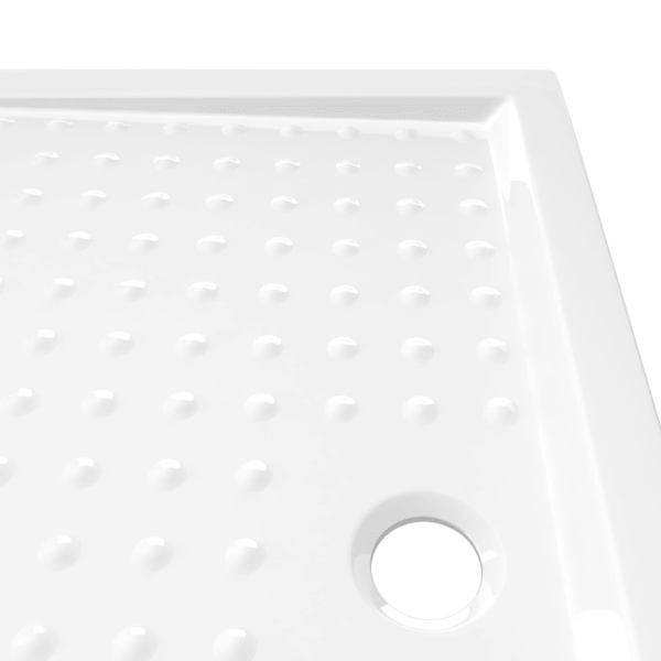 Madal libisemiskindel dušialus täppidega, valge ABS, 70 x 100 x 4 cm – 6