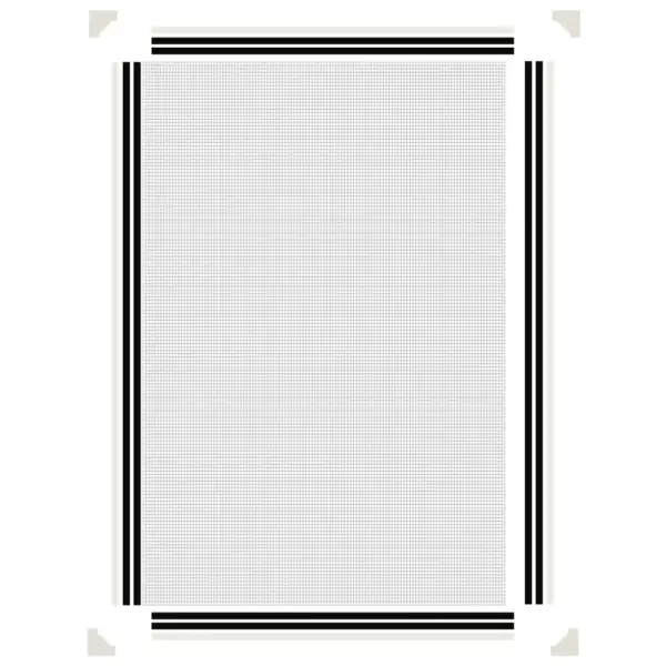 Magnetkinnitusega putukavõrk aknale, valge raam, must võrk, 80 x 120 cm – 6