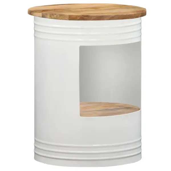 Mangopuidust kohvilaud avatud sektsiooniga, naturaalne ja valge, 43 x 55 cm – 7