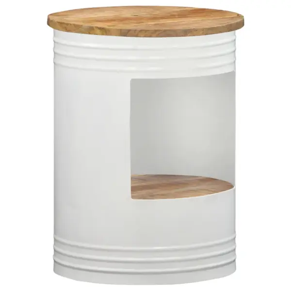 Mangopuidust kohvilaud avatud sektsiooniga, naturaalne ja valge, 43 x 55 cm – 8