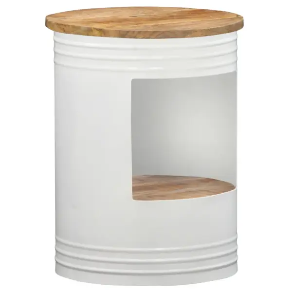 Mangopuidust kohvilaud avatud sektsiooniga, naturaalne ja valge, 43 x 55 cm – 9