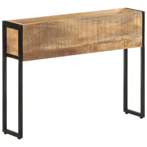 Mangopuidust kõrge taimekast metallraamiga, pruun, 90 x 20 x 68 cm