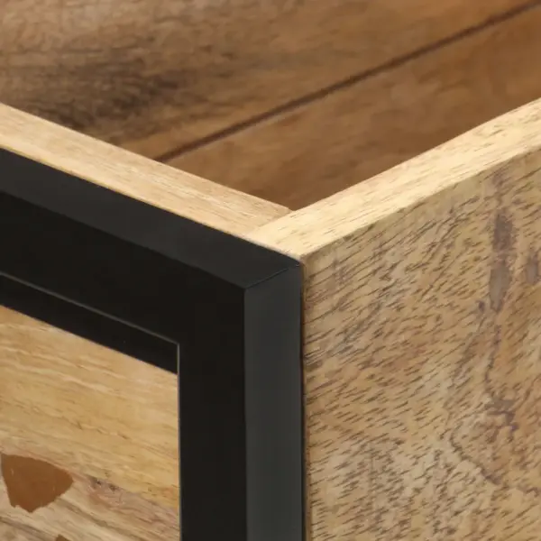 Mangopuidust kõrge taimekast metallraamiga, pruun, 90 x 20 x 68 cm – 4