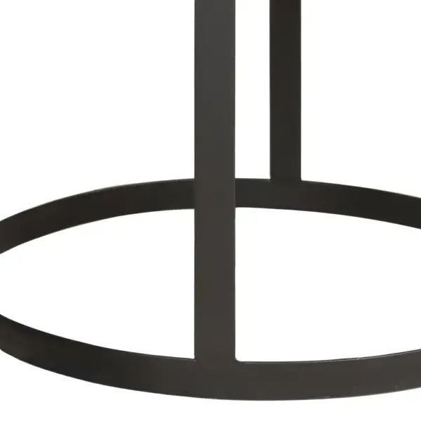 Ümmargused lisalauad 2 tk, mangopuit ja teras, pruun/must, nikerdatud lillemustriga – 8