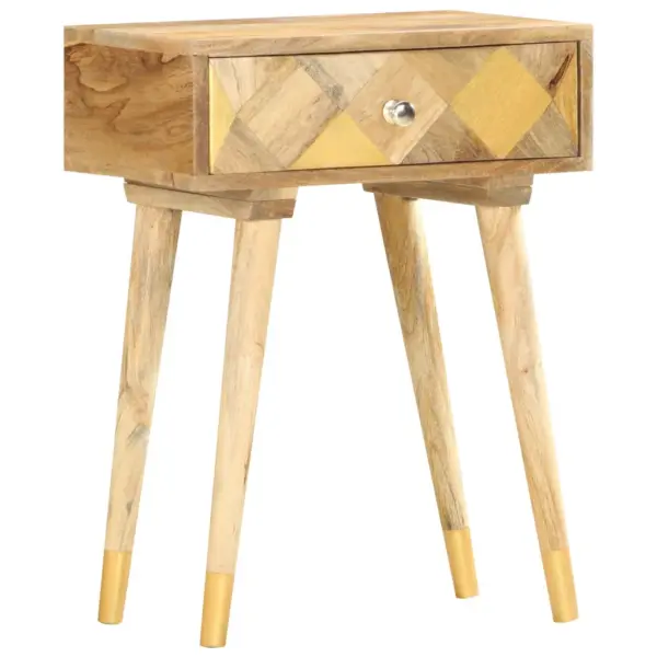 Mangopuidust öökapp ühe sahtliga, pruun, 43 x 30 x 58 cm – 13