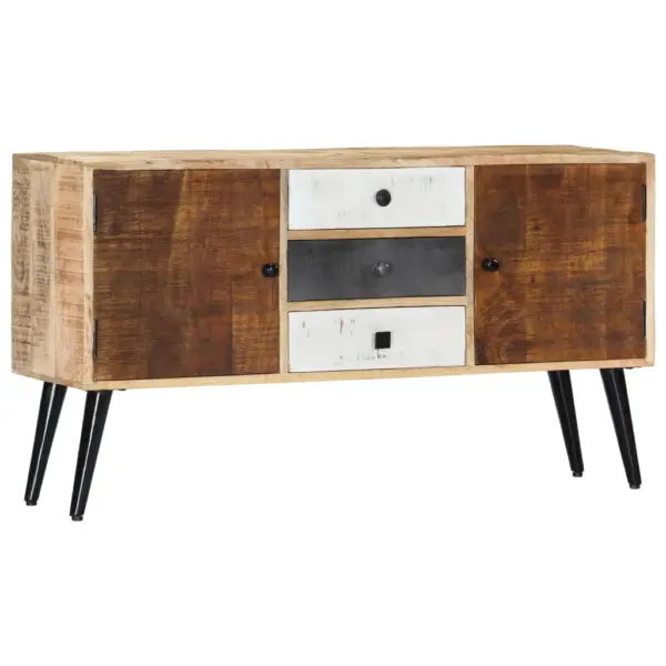 Mangopuidust puhvetkapp 3 sahtli ja 2 uksega, 118 x 30 x 62 cm – 13