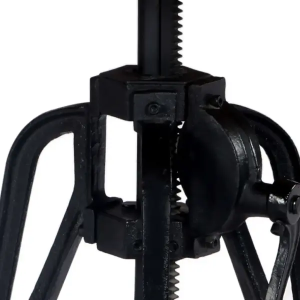 Reguleeritava kõrgusega mangopuidust lisalaud malmist jalaga, 60 x (46–63) cm – 5