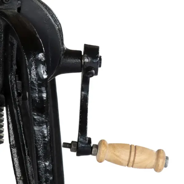 Reguleeritava kõrgusega mangopuidust lisalaud malmist jalaga, 60 x (46–63) cm – 6