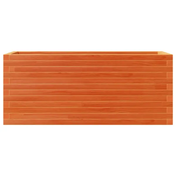 Puidust aia taimekast, vahapruun, männipuidust, 110 x 40 x 46 cm - 5