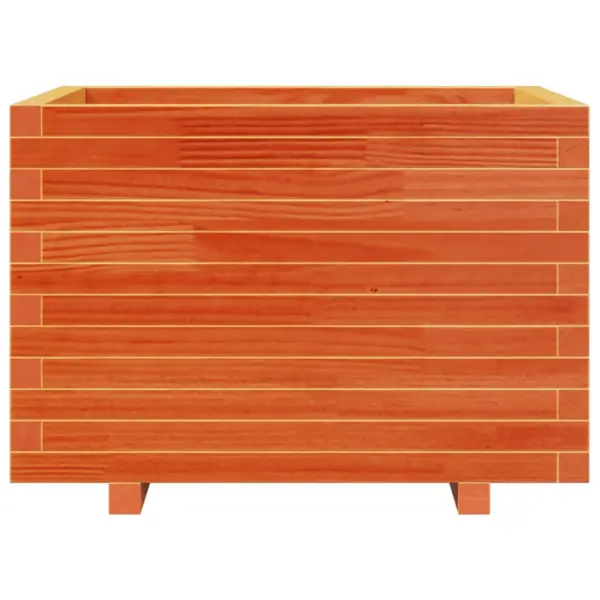 Aia taimekast männipuidust, vahapruun, 70 x 70 x 49,5 cm - 5