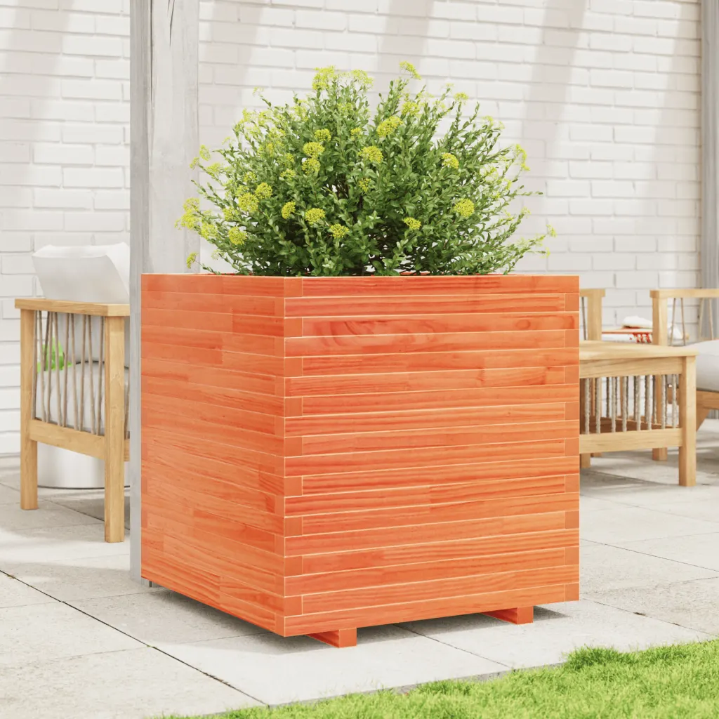 Männipuidust aia taimekast, vahapruun, 70 x 70 x 72 cm