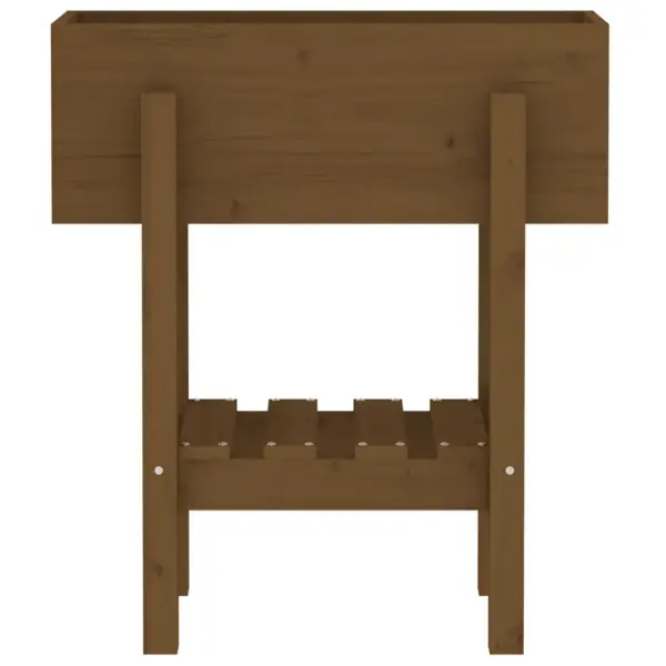 Aia taimekast alumise riiuliga, meekarva männipuidust, 62 x 30 x 69 cm – 6