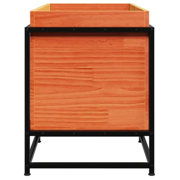 Männipuidust aia taimekast terasraamiga, vahapruun, 80 x 40 x 50 cm – 6