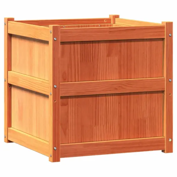 Aia taimekast männipuidust, vahapruun, 60 x 60 x 60 cm – 7