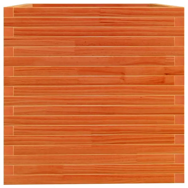 Aia taimekast männipuidust, vahapruun, 70 x 70 x 72,5 cm - 6