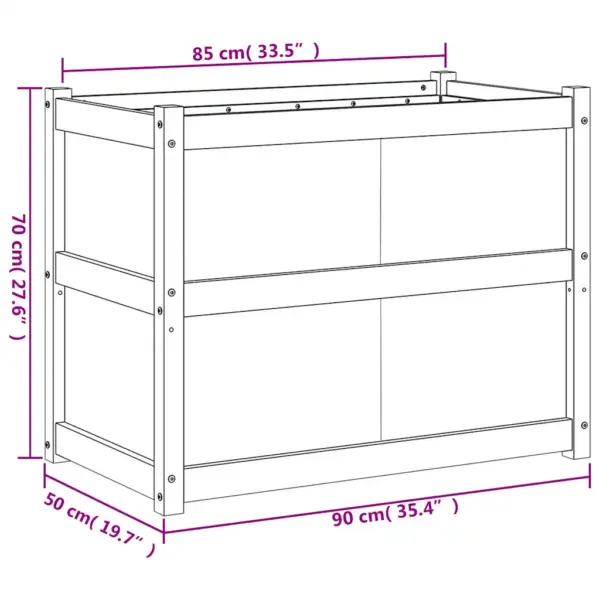 Aia taimekast vahapruunis männipuidus, 90 x 50 x 70 cm – 11