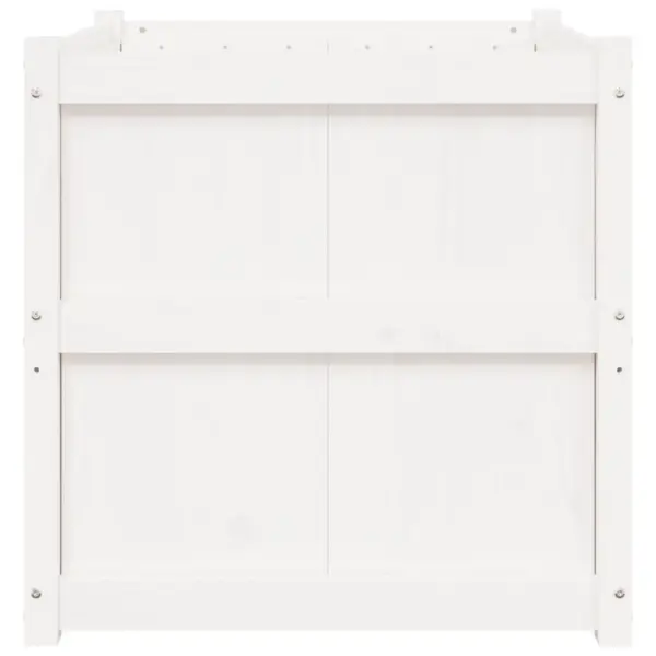 Aia taimekast, männipuidust, valge, 70 x 70 x 70 cm – 5