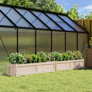 Puidust aia taimekastid 2 tk, töötlemata männipuit, 150 x 31 x 31 cm