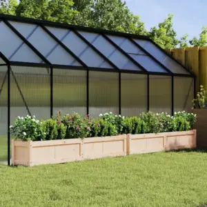 Aia taimekastid 2 tk, töötlemata männipuit, 180 x 31 x 31 cm