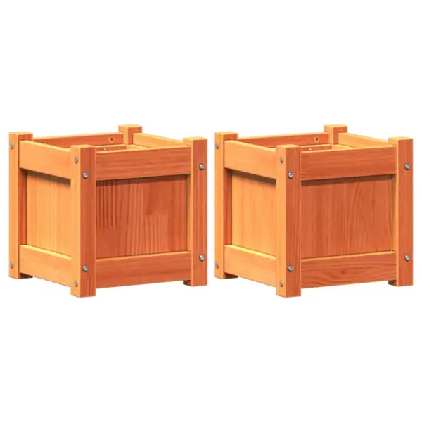 Männipuidust aia taimekastid 2 tk, vahapruun, 31 x 31 x 31 cm – 2