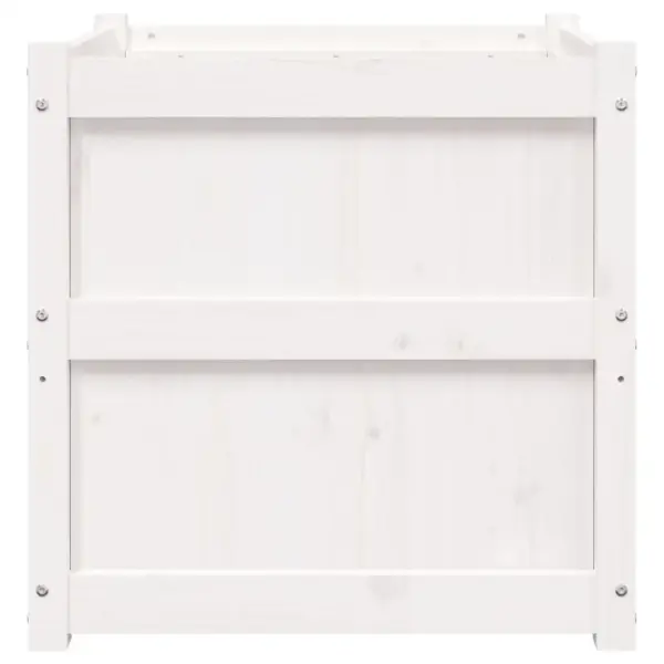 Valged männipuidust aia taimekastid, 2 tk, 60 x 60 x 60 cm – 7