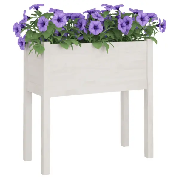 Valged männipuidust aia taimekastid, 2 tk, 70 x 31 x 70 cm – 7