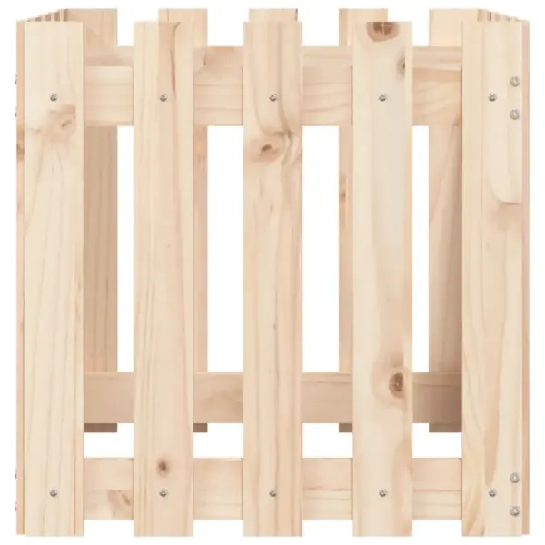 Aiapiirde disainiga puidust taimekast, männipuit, 50 x 50 x 50 cm – 5