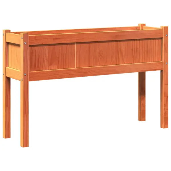Jalgadel aia taimekast, vahapruun männipuit, 110 x 31 x 70 cm – 2