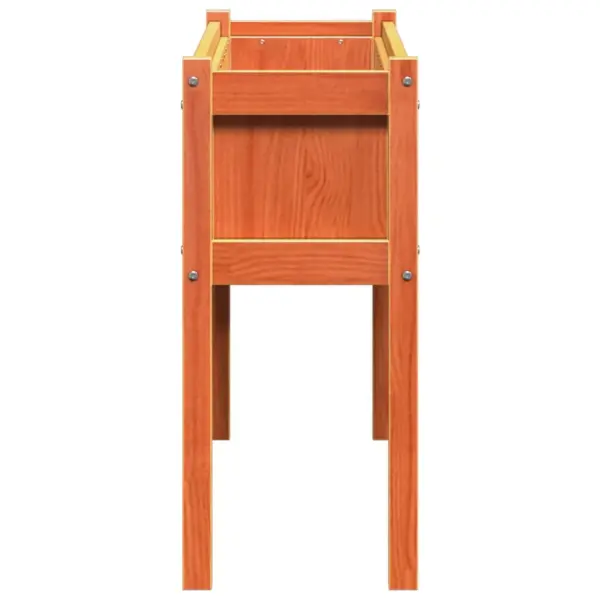 Jalgadel aia taimekast, vahapruun männipuit, 110 x 31 x 70 cm – 6